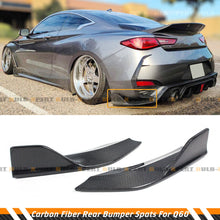 Carbon Fiber Rear Bumper Side Corner Spat Extension For 2017-2022 Infiniti Q60 Coupe