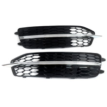 For 2012-2015 Audi A6 C7 S Line S6 Honeycomb Front Bumper Fog Light Grille Cover