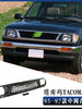 Black Front Bumper Upper Grille W/Led Light Fit For Toyota Tacoma 1995-1997