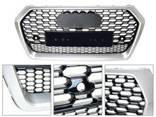 Fits 2018-2020 Audi Q5 SQ5 Front Bumper Grille Mesh Grille ( Black Honeycomb + Chrome Frame)