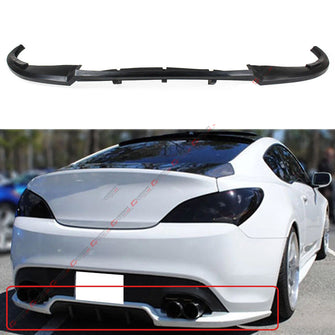 For 2010-2016 Hyundai Genesis Coupe Walker Style Rear Bumper Diffuser Unpainted Black