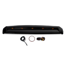 For Toyota Tundra 2014-2021 Front Upper Hood Bulge Molding W/ Lights Gloss Black