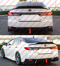 For 2025-2026 Toyota Camry Yofer Gloss Black Rear Bumper Diffuser Replacement W/ LED