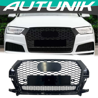 RSQ3 Style Front Grille Black Honeycomb Grill for Audi Q3 8U SQ3 2015-2018 fg298