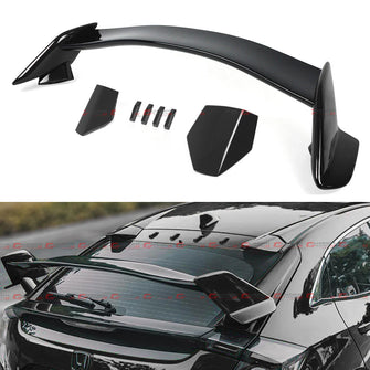 Gloss Black Rear Trunk Spoiler Roof Wing For 2017--2021 Honda Civic FK7 HATCHBACK (Not fit Sedan)