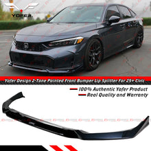 For 2025-2026 Honda Civic Yofer Meteorite Gray Metallic Front Bumper Lip Splitter