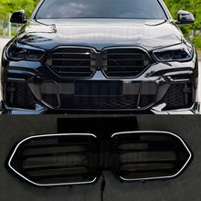 Glossy Black LED Light Front Kidney Grille Bumper Grill For BMW X6 G06 2023-2026