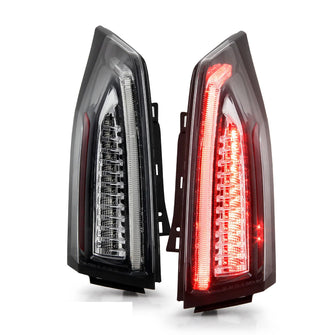 Pair LED Light Bar Black Tail Lights Brake Lamp For 2013-2018 Cadillac ATS Sedan