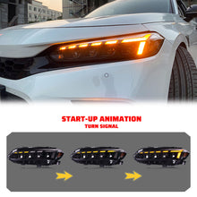 LED Sequential Headlight for Honda Civic 11th Gen 2022-2024 Animation Front Lamp