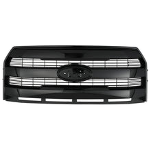 For 2015-2017 Ford F150 F-150 Front Upper Grille Grill W/O Camera Glossy Black