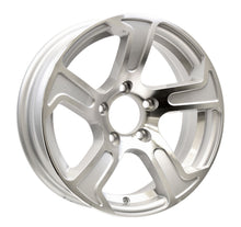 15" X 5" Aluminum Trailer Wheel Rim Silver Machined 5 Lug