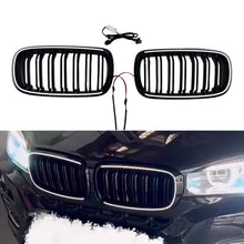 For 2014-2018 BMW X5 F15 X6 F16 Gloss Black LED Light Front Kidney Grille Upper Grill Radiator
