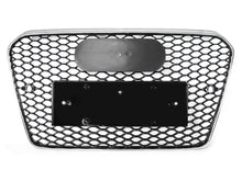 Honeycomb Front Bumper Grille for Audi A5 B8.5 S5 2013-2016 ( Chrome Frame + Black Honeycomb)