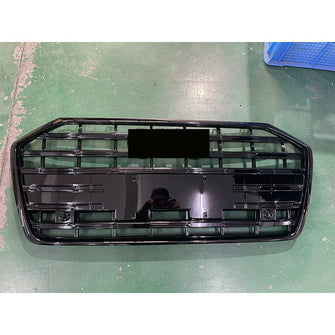 S6 Style Front Bumper Grille For Audi A6 C8 2019–2025 No Camera or ACC