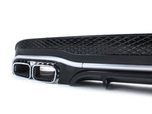 Gloss Black Rear Diffuser w/ Silver Exhaust Tips for Mercedes C207 E250 E400 E500 E550 Coupe AMG 2014-2017