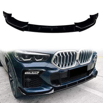 For 2019-2023 BMW G06 X6 Gloss Black Front Bumper Lip Splitter Body Kit 3PCS