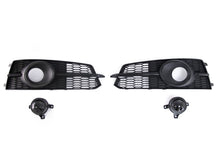 RS6 Front Grille + Fog Light Cover For Audi A6 C7.5 S-Line S6 2016-2018