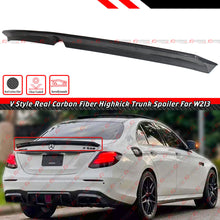 For 2017-2023 Mercedes E-Class W213 Sedan V-Style Carbon Fiber Rear Trunk Spoiler