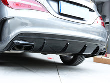 Fit For Mercedes Benz W117 CLA250 2017-2019 Rear Bumper Diffuser Lip W Exhaust Tailpipes Gloss Black