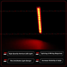 For 2019-2022 BMW G20 330i M340i CTM Gloss Black Rear Bumper Diffuser W/ LED Light