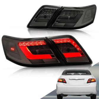 LED Tail Lights For 2006-2011 Toyota Camry XV40 Gen Sedan Smoked Rear Lamps Pair