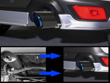 2PCS/Set 2.5" Inlet Carbon Burnt Blue Exhaust Tips Muffler Pipe For Kia Stinger