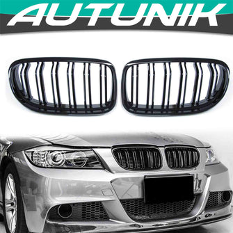 Gloss Black Front Kidney Grille for BMW 3 Series E91 E90 LCI 2009-2012