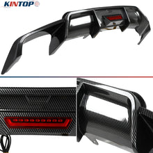 Carbon Style Rear Bumper Diffuser for 2018-2024 Toyota Camry SE XSE W/ Led Light