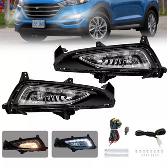 LED DRL Daytime Running Lights Fog Lamp For Hyundai Tucson 2015-2017