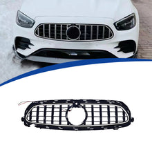 For 2021-2023 Mercedes Benz E-Class W213 Sedan Front Bumper Grille W/LED GT Black Luminous Grille