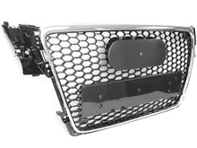 For Audi A4 S4 B8 2009-2012 RS4 Style Silver Front Henycomb Mesh Bumper Grill
