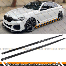 For 2017-2023 BMW F90 M5 G30 530 540 550 Carbon Fiber Side Skirt Extension Splitters