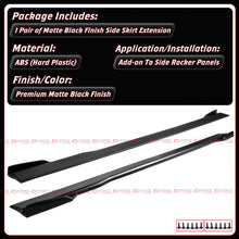For 2024-2026 Ford Mustang S650 GT Coupe V2 Winglet Black Side Skirt Extension Splitter