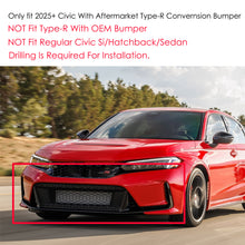 Gloss Black Front Lip For 2022-2024 Honda Civic Type-R Conversion Bumper