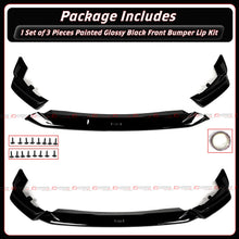 For 2025-2026 Honda Civic GF Bodykit Gloss Black Pearl Front Bumper Lip Splitter