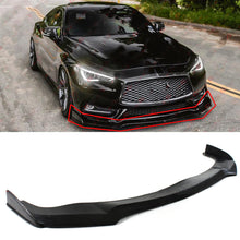 Primer Matte Black Front Bumper Lip Spoiler Splitter fit for INFINITI Q60 V37 2017-2022