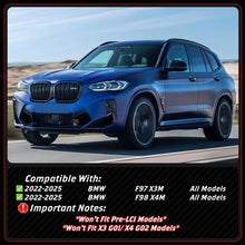 For 2022-2025 BMW X3M X4M Carbon Fiber Front Lower Grill + Side Air Duct Trim Covers