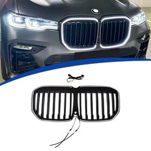 For 2020-2022 BMW X7 G07 Front LED Grille Bumper Kidney Grill Gloss Black