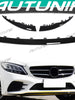 3pcs Gloss Black Front Lip Molding Trims For Mercedes C-Class W205 Sedan/Coupe AMG 2019-2021