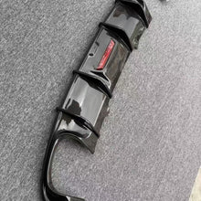 Carbon Fiber Look Rear Diffuser w/ LED Light for 2017-2019 Audi A4 B9 S-Line S4