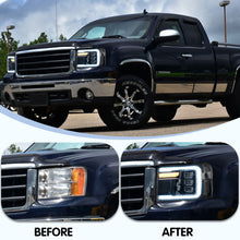 LED Projector Headlights For 2007-2014 GMC Sierra 1500 2500 3500HD Pair