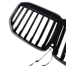 For 2020-2022 BMW X7 G07 Front LED Grille Bumper Kidney Grill Gloss Black