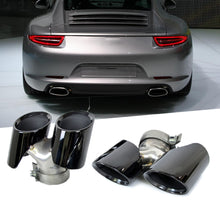 Exhaust Tips Black for Porsche 911 Carrera 991.2 NON-PSE 2017 2018 2019