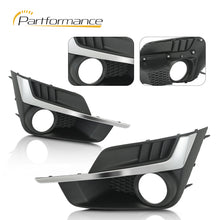 Primed Black For 2015-2016 Subaru Impreza Left & Right Fog Light Covers Trim Set 2PCS