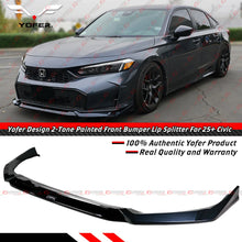 For 2025-2026 Honda Civic Yofer Meteorite Gray Metallic Front Bumper Lip Splitter