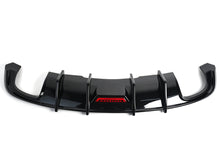 Gloss Black Rear Bumper Diffuser w/ LED Light For Audi A4 S4 B9 S-Line 2017-2019