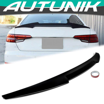 M4 Style Gloss Black Rear Highkick Spoiler for Audi A4 B9 Sedan 2017-2024