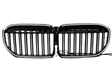 Gloss Black LED Front Kidney Grille Grill Light For 2020-2022 BMW 7-Series G11 G12 LCI Dual Slats