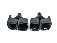 Black Quad Exhaust Tip Muffler Pipe Replace For Mercedes W204 W221 W212 W218