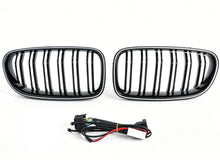 For 2010-2016 BMW 5 Series F10 F11 Front LED Kidney Grille Bumper Upper Grill Gloss Black